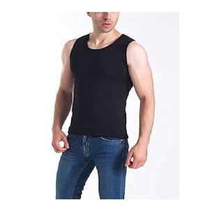 Exportation orientée surdimensionné couleur unie 100% coton débardeur à manches simples sans col rond pour hommes du Bangladesh meilleur prix - Product Image 1