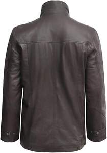 Veste parka en cuir véritable pour homme, style rétro - Product Image 6