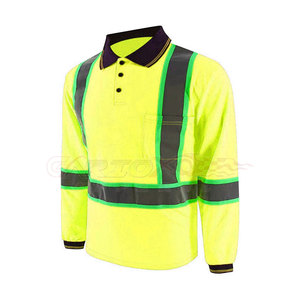 ขายส่งราคาที่ดีที่สุดเสื้อโปโลความปลอดภัยผู้ชายธรรมดาลําลองผู้ชาย Hi Vis ความปลอดภัยเสื้อโปโลแขนยาว - Product Image 6