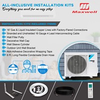 Système de climatisation et de chauffage sans conduit Daikin-Style 12000 BTU 18 SEER2 R32 avec fixation murale, fabrication OEM en gros