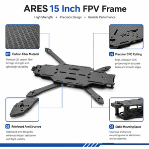 ARES 15 Inch Carbon Fiber FPV <b>Drone</b> Frame Kit for Long Range <b>Quadcopter</b> DIY Build - Product Image 4