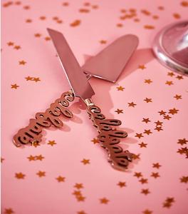 Offre Spéciale élégant moderne gravé calligraphie poignée mariage métal gâteau couteau et serveur ensemble fête gâteau pelle Cutter pour servir - Product Image 3