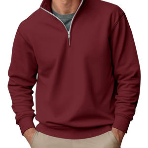 Sudaderas Personalizadas de Alta Calidad para Hombre, con Cierre de Cremallera de un Cuarto, de Forro Polar, 100% Algodón, Bordadas con su Propio Nombre de Marca, Cuello Alto - Product Image 6