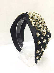 Bandeaux perlés, accessoires pour cheveux noués à la main, ornés de perles, pour filles, femmes, enfants, Noël - Product Image 2