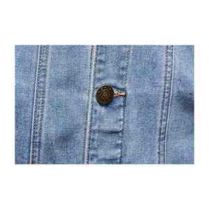 Chaquetas vaqueras de algodón 100% para hombre, chaqueta fina informal de Color sólido con bolsillo, estilo Primavera, ropa de alta calidad - Product Image 6