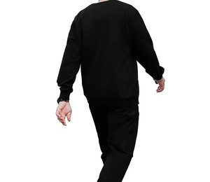Ensemble de survêtement à capuche pour hommes lourds Joggers évasés d'hiver avec strass Sweat-shirt imprimé DTG respirant - Product Image 2