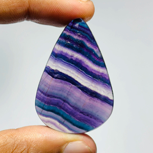 Cabujón suelto pulido suave de piedras preciosas de fluorita Natural 100% de alta calidad para la fabricación de joyas hechas a mano - Product Image 2