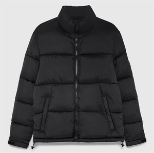 Chaqueta impermeable a prueba de viento con cuello levantado forrado de lona de poliéster prendas de vestir exteriores informales cálidas con cierre de cremallera pedidos al por mayor OEM - Product Image 6