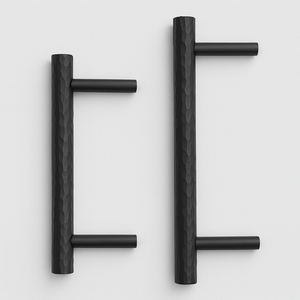 ชุดมือจับตู้สีดำด้านแบบตอก2ชิ้นประตูลิ้นชักโลหะแบบทันสมัยเฟอร์นิเจอร์ตู้เสื้อผ้าในครัวแบบอุตสาหกรรม - Product Image 4