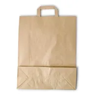 Sacs de courses en papier recyclé taille XL 32x12x40cm, kraft, poignées renforcées, pour supermarché - 250 pcs/carton