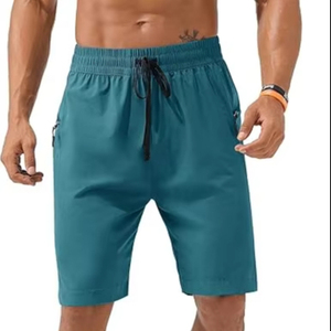 Shorts pour hommes en dentelle décontractés respirants anti-rides de couleur personnalisée avec taille élastique et options de taille personnalisées - Product Image 4