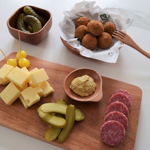 Dip Bowl and Tray Set for Spices Seasonings & Condiments Wooden Dipping Bowls Wood Sauce Dish - Product Image 4