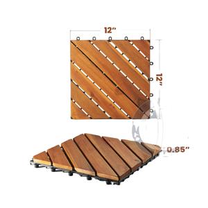 Acacia Hardwood Interlocking Deck Tiles Waterproof Garden <b>Patio</b> Floor - Product Image 1