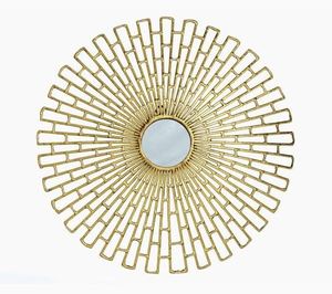 Miroir mural décoratif en métal en laiton AK avec miroir mural design attrayant fini doré pour décor d'hôtel/article de décoration de restaurant - Product Image 1