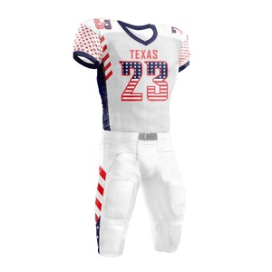Nouvelle conception, uniforme de football américain personnalisé, logo d'équipe, numéro, imprimé, respirant, anti-UV, 100% polyester - Product Image 5