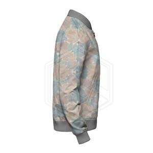 แจ็กเก็ตนักบินบอมเบอร์แบบบุผ้าสำหรับผู้ชายเสื้อแจ็กเก็ตนักบินแบบลำลองกันลมกันลมปรับแต่งโลโก้ของคุณเอง - Product Image 3