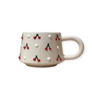 Handmade Ceramic <b>Mug</b> - Cherry Natural Elegance and Sophistication Combined - Product Image 1