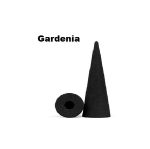 Conos de Gardenia naturales Suministro al por mayor de la mejor marca Conos de incienso de reflujo (negro) - Product Image 1