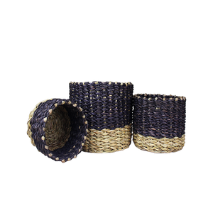 Jardín interior/exterior Biodegradable vivero maceta yute algas marinas hoja tejida gran patrón suculenta balcón maceta de flores - Product Image 6