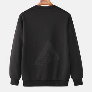 เสื้อสเวตเตอร์สวมหัวแขนยาวผ้าฝ้ายผู้ชาย, เสื้อผ้าฤดูหนาวระบายอากาศผลิตในปากีสถานย้อมสีล้วน - Product Image 2