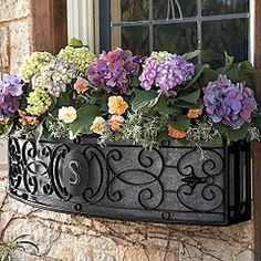 Jardinière de fenêtre design élégante Pots de fleurs et jardinières en métal avec revêtement en poudre Finition Fournitures de jardin Articles de jardinage - Product Image 3