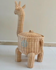 Giraffe <b>Shaped</b> Storage Basket Eco-friendly Rattan <b>Toys</b> Baskets Rattan Basket for Kid's Room Made in Vietnam with Wholesale Price - Product Image 2