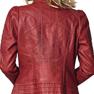 Veste en cuir tricoté de qualité supérieure, décontractée, élégante, nouvelle tendance, style zippé, pour femme, hiver, col rabattu, séchage rapide - Product Image 3