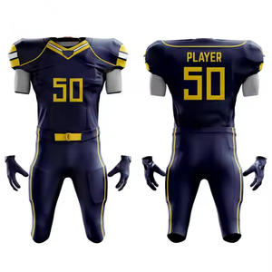 Uniformes de football américain tendance 2026, respirants, grandes tailles, personnalisables avec noms et numéros d'équipe sublimés, couleurs sur mesure - Product Image 1