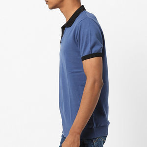 Tissu tricoté anti-rides à motif uni brodé et anti-rides pour hommes, grande taille 100% coton pour polos, conception personnalisée - Product Image 2