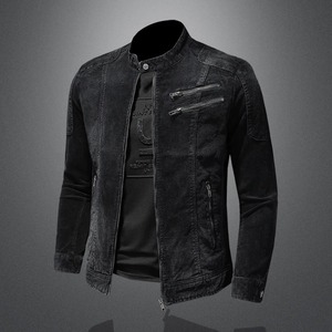 Chaqueta de lana de otoño primavera para hombre, pana, tela de alta calidad, decoración de piel, nueva moda, capa superior explosiva, estilo vaquero atractivo - Product Image 4