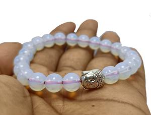 Bracelet de haute qualité opalite bouddha perles Bracelet en pierre cristal pierres précieuses bijoux de mode hommes et femmes cadeau énergie méditation - Product Image 3