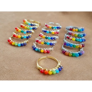 Vibrant Beaded Fashion <b>Rings</b> Gold and Silver Plated for Resale - Product Image 2