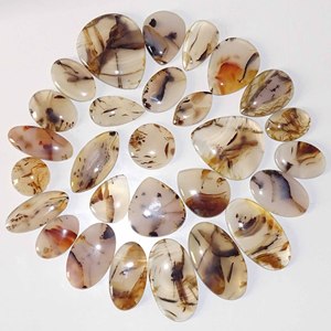 Agate naturelle Montana pierres précieuses en vrac mélange forme et taille Montana Agate Cabochon pierres précieuses en vrac Lot fabrication de bijoux - Product Image 1