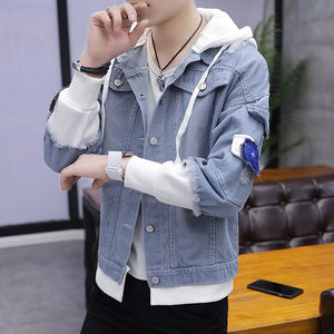 Nouveau style Veste en jean décontractée pour homme Slim Veste en jean pour homme grande taille 2XL - Product Image 3