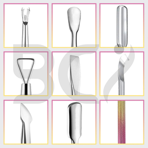 3 pièces Pousse-cuticules en acier inoxydable de haute qualité Colorful and Best Material OEM Service Available - Product Image 3