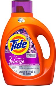 Détergent à lessive liquide Tide Ultra Febreze, parfum Printemps et Renouveau, 105 fl oz, 74 lavages, détergent à lessive liquide avec tout ce dont vous avez besoin - Product Image 2