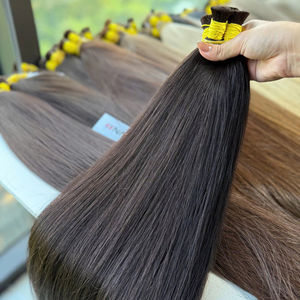 ผมต่อเวียดนามแท้ สีเข้ม 65 ซม. คุณภาพสูงแบบซุปเปอร์ดับเบิ้ลดรอน - Product Image 1