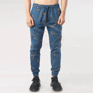 Pantalons décontractés respirants en coton pour hommes, couleur unie, élastique, taille moyenne, fermeture Offre Spéciale Streetwear - Product Image 1