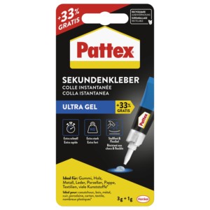 Pattex <b>Super</b> <b>Glue</b> Ultra <b>Gel</b> 3g-12 Pack Liquid <b>Glue</b> - Product Image 1