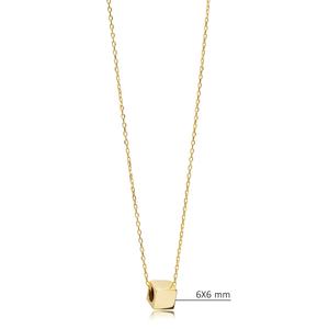 Collier design à breloques en forme de cube uni turc fait à la main en gros bijoux en argent sterling 925 - Product Image 2