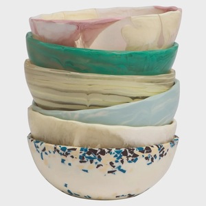 MOON RISE CRAFT Lujo Resina de alta calidad Ensalada Fruta Tazón Cuchara 10 piezas Todos los colores Tamaños Vajilla desechable Vajilla de fiesta - Product Image 1