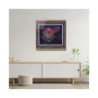 Décoration murale rectangulaire Art déco en calligraphie islamique, surface brillante, base en verre cristal pour Coran, décoration islamique moderne pour la maison