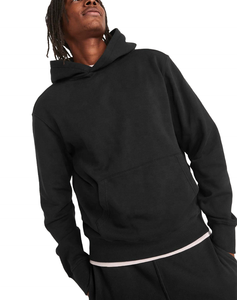 Logo personnalisé unisexe coton biologique sweats à capuche nouvelle mode lourd surdimensionné veste pour hommes hiver saison avant Logo Placement - Product Image 5