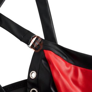 Top corto de cuero para Cosplay para mujer, Top corto de cuero de Halloween con temática de Joker con estilo de oveja Real para disfraz de Joker - Product Image 6