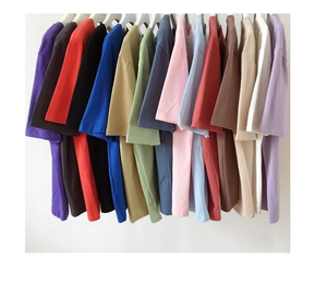 T-shirt tricoté surdimensionné à épaules tombantes de haute qualité pour homme, en coton respirant, grande taille, écologique, infroissable et à séchage rapide - Product Image 4