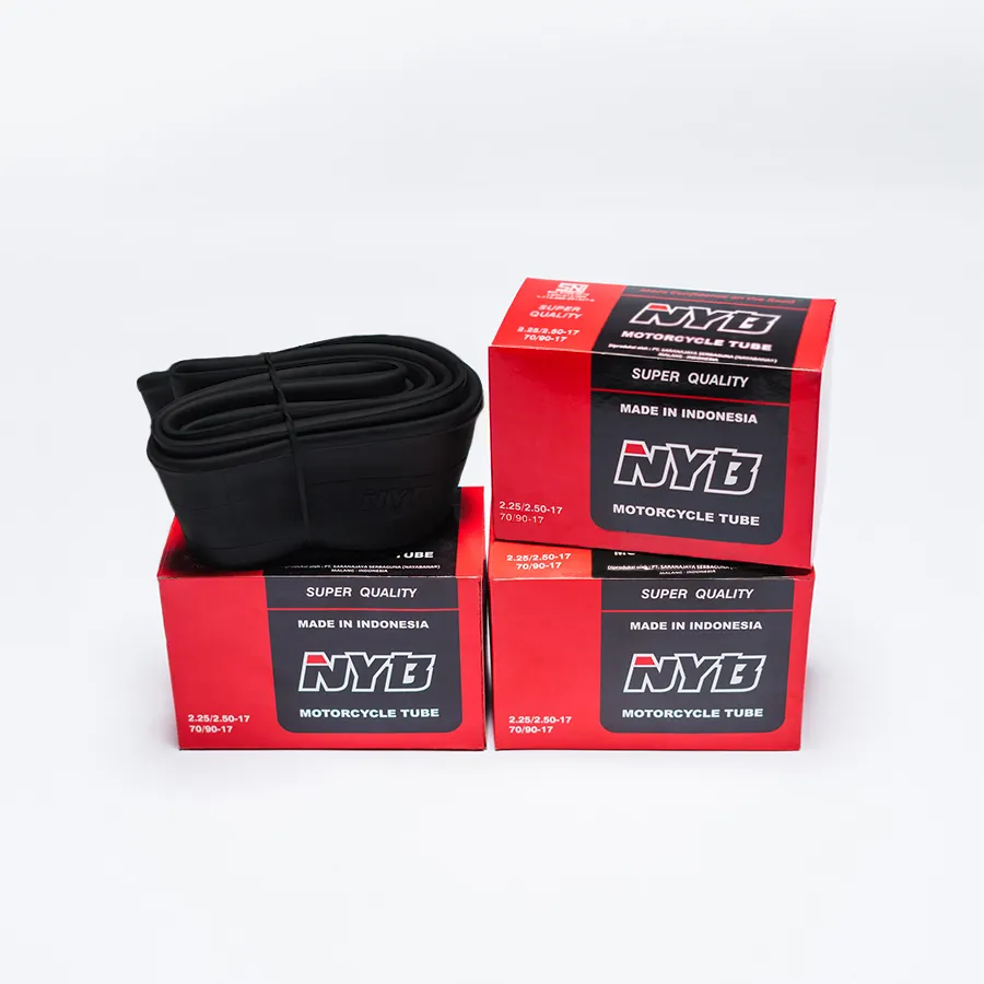 NYB MOTORCYCLE TIRE INNER TUBE SUPER QUALITY SIZE 2.25/2.50-17 (70/90-17) MADE IN INDONESIA