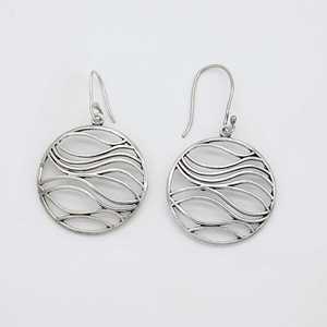 Pendientes colgantes de alambre fino de Plata de Ley 925 al por mayor, joyería llamativa con diseño de cebra y Mandala ondulado para regalo de fiesta de boda - Product Image 1