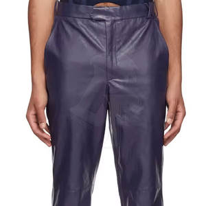 Vêtements décontractés de haute qualité pantalons en cuir pour hommes couleur personnalisée meilleures ventes pantalons en cuir pour hommes - Product Image 4