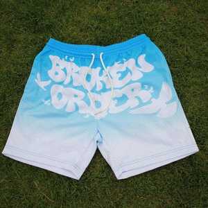 Pantalones cortos de malla personalizados con logotipo OEM al por mayor, poliéster, redes bordadas impresas en 3D, mujeres, gimnasio, correr, hombres, malla personalizada, baloncesto - Product Image 6