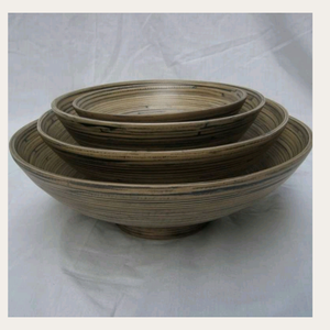 Bol en bambou élégant pour un charme rustique, bol en bambou léger parfait pour la vie écologique, le service et les options de restauration durables - Product Image 1